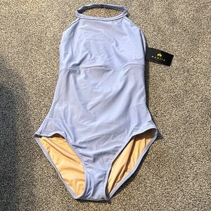 MARIA NWT periwinkle  halter leotard